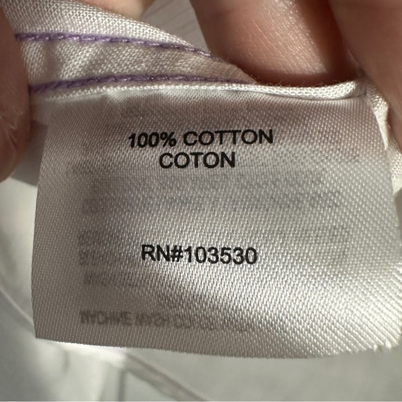 Nicoby sz L 100% cotton purple ombre men's shirt, long sleeve, made in India - Picture 5 of 7